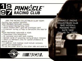 1997 Pinnacle #NNO Pinnacle Racing Collectibles Club Offer Front