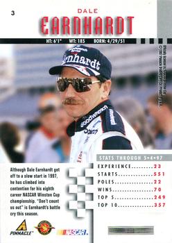 1997 Pinnacle #3 Dale Earnhardt Back