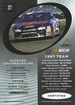 1997 Pinnacle Certified #37 Dale Earnhardt's Car Back