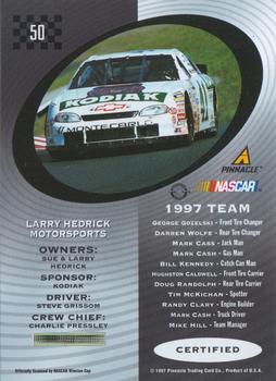 1997 Pinnacle Certified #50 Steve Grissom's Car Back