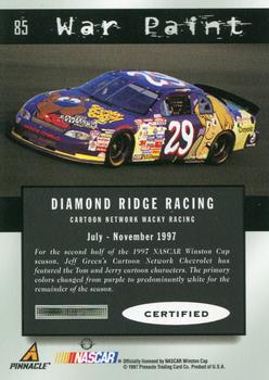 1997 Pinnacle Certified #85 Jeff Green's Car Back