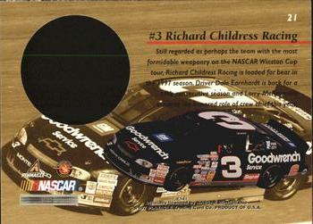 1997 Pinnacle Mint Collection #21 Dale Earnhardt's Car Back