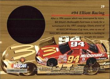 1997 Pinnacle Mint Collection #29 Bill Elliott's Car Back