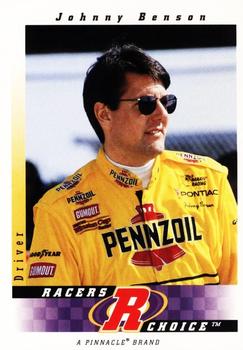 1997 Pinnacle Racer's Choice #30 Johnny Benson Front