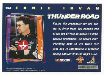 1997 Pinnacle Racer's Choice #103 Ernie Irvan Back