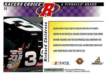 1997 Pinnacle Racer's Choice #38 Dale Earnhardt's Car Back