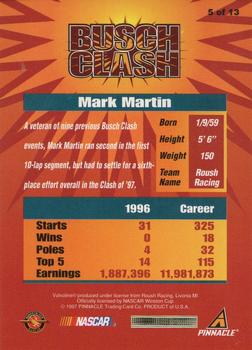 1997 Pinnacle Racer's Choice - Busch Clash #5 Mark Martin Back