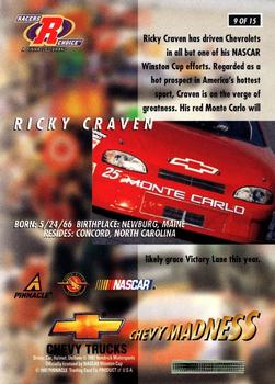 1997 Pinnacle Racer's Choice - Chevy Madness #9 Ricky Craven Back