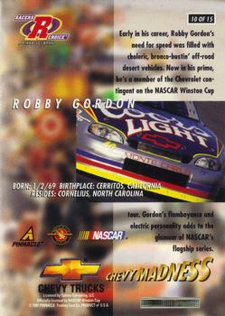 1997 Pinnacle Racer's Choice - Chevy Madness #10 Robby Gordon Back