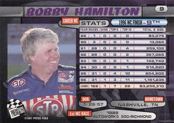 1997 Press Pass #9 Bobby Hamilton Back