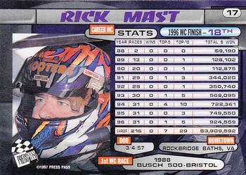 1997 Press Pass #17 Rick Mast Back