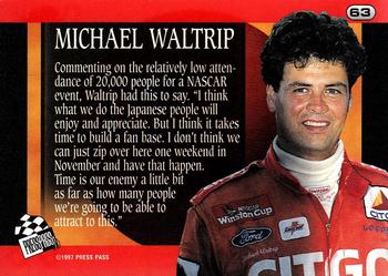 1997 Press Pass #63 Michael Waltrip's Car Back