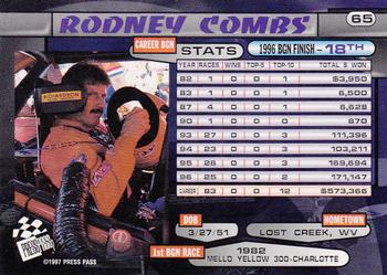 1997 Press Pass #65 Rodney Combs Back