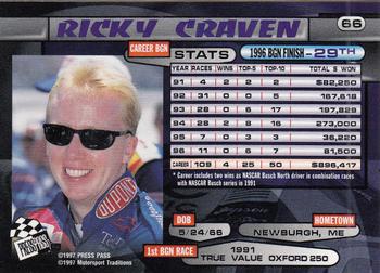 1997 Press Pass #66 Ricky Craven Back