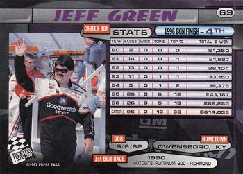 1997 Press Pass #69 Jeff Green Back