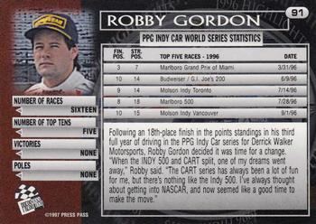 1997 Press Pass #91 Robby Gordon Back