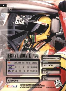 1997 Press Pass Premium #1 Terry Labonte Back