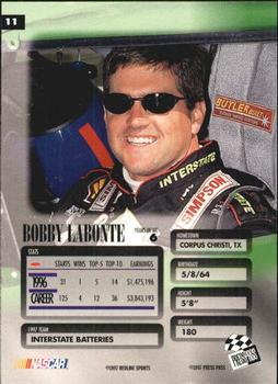 1997 Press Pass Premium #11 Bobby Labonte Back