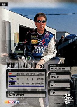 1997 Press Pass Premium #25 Darrell Waltrip Back