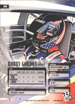 1997 Press Pass Premium #26 Robby Gordon Back
