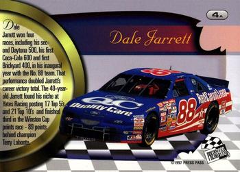 1997 Press Pass - Victory Lane #4A Dale Jarrett Back