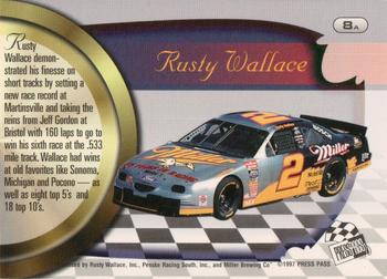 1997 Press Pass - Victory Lane #8A Rusty Wallace Back