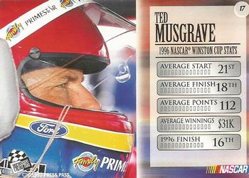 1997 Press Pass VIP #17 Ted Musgrave Back