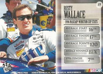 1997 Press Pass VIP #23 Rusty Wallace Back