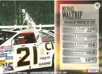 1997 Press Pass VIP #25 Michael Waltrip Back