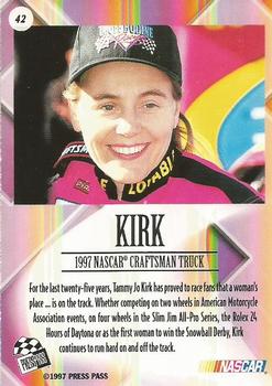 1997 Press Pass VIP #42 Tammy Jo Kirk Back