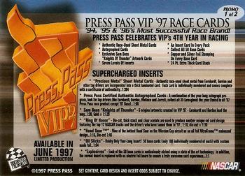 1997 Press Pass VIP #1 Dale Jarrett Back