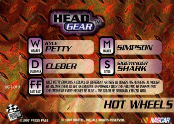 1997 Press Pass VIP - Head Gear #HG 6 Kyle Petty Back