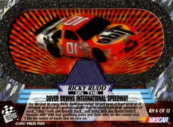 1997 Press Pass VIP - Ring of Honor #RH 6 Ricky Rudd's Car Back