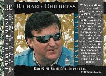 1997 Score Board Racing IQ #30 Richard Childress Back