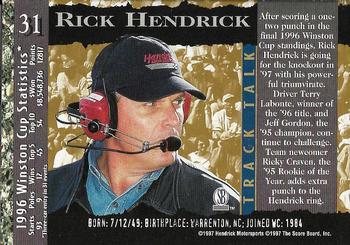 1997 Score Board Racing IQ #31 Rick Hendrick Back