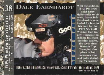1997 Score Board Racing IQ #38 Dale Earnhardt Back