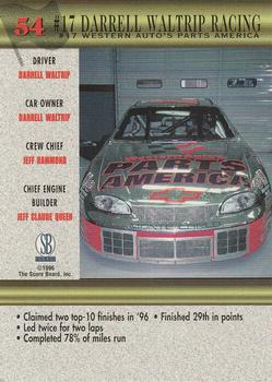 1997 Score Board #54 Darrell Waltrip Racing Back