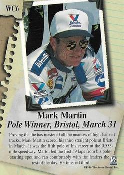 1997 Score Board - '96 Winston Cup Rewind #WC6 Mark Martin Back
