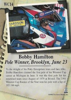 1997 Score Board - '96 Winston Cup Rewind #WC14 Bobby Hamilton Back