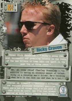 1997 Score Board - Race Chat #RC-2 Ricky Craven Back