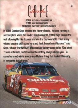 1997 SkyBox NASCAR Profile #3 Derrike Cope Back