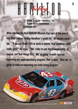 1997 SkyBox NASCAR Profile #11 Bobby Hamilton Back