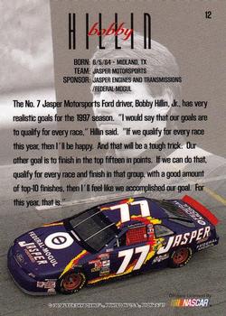 1997 SkyBox NASCAR Profile #12 Bobby Hillin Jr. Back