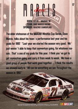 1997 SkyBox NASCAR Profile #17 Dave Marcis Back