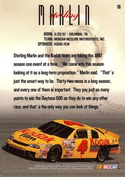1997 SkyBox NASCAR Profile #18 Sterling Marlin Back