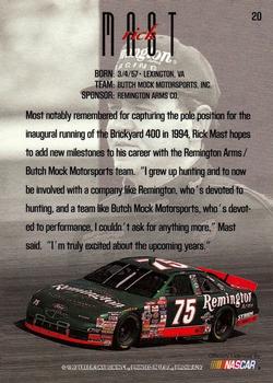 1997 SkyBox NASCAR Profile #20 Rick Mast Back