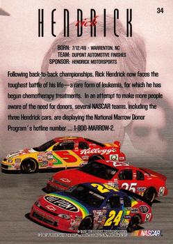 1997 SkyBox NASCAR Profile #34 Rick Hendrick Back