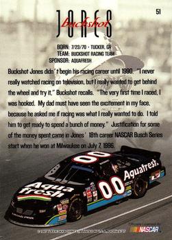 1997 SkyBox NASCAR Profile #51 Buckshot Jones Back