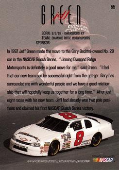 1997 SkyBox NASCAR Profile #55 Jeff Green Back