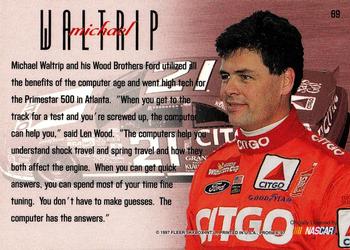1997 SkyBox NASCAR Profile #69 Michael Waltrip's Car Back